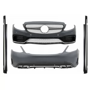 image-74-Body Kit für Mercedes C-Klasse W205 Limousine 14-18 Seitenschweller C63 Design