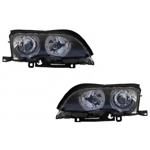 image-14-LED Angel Eyes Prednja svijetla prikladna za BMW serije 3 E46 (09.2001-03.2005) Xenon Dizjan crna