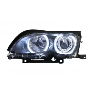 Faruri LED Angel Eyes compatibil cu BMW Seria 3 E46 (09.2001-03.2005) Negru-image-6033919