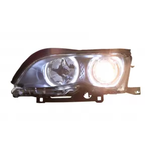 Faruri LED Angel Eyes compatibil cu BMW Seria 3 E46 (09.2001-03.2005) Negru-image-6033921