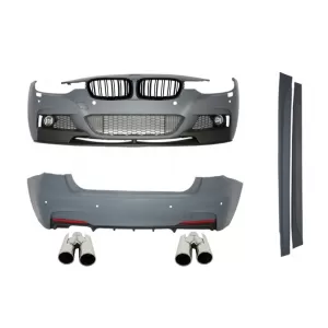 image-38-Komplett Body Kit dupla zongoralakk fekete hűtőráccsal és kipufogóvégekkel BMW F30 2011+ modellekhez, M-performance dizájn