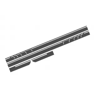 Bara Fata cu Stickere Laterale Gri Inchis compatibil cu Mercedes A-Class W176 (2012-2018) Facelift A45 Design-image-6033281