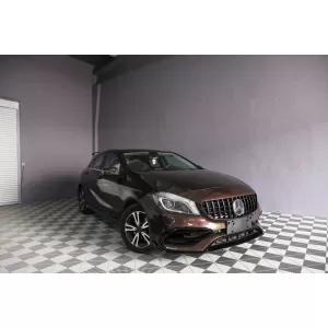 Stoßstange für Mercedes A-Klasse W176 12-18 Aufkleber Mattschwarz Facelift A45 Look-image-6100191