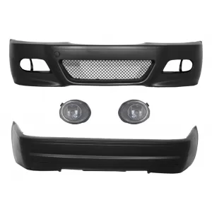 image-21-Body Kit lökhárítókkal BMW E46 1998-2004 modellekhez, M3 CSL Dizájn, átlátszó/króm ködlámpával