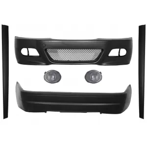 image-22-Body Kit lökhárítókkal BMW E46 1998-2004 modellekhez, M3 CSL Dizájn, átlátszó/króm ködlámpával