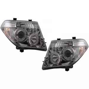 Faruri Angel Eyes compatibil cu Nissan Navara D40 (2004-2009) Pathfinder R51 (2005-2008) Crom-image-6084154