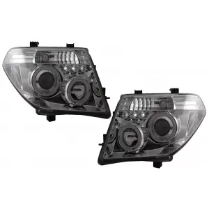 Faruri Angel Eyes compatibil cu Nissan Navara D40 (2004-2009) Pathfinder R51 (2005-2008) Crom-image-6084157