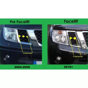Faruri Angel Eyes compatibil cu Nissan Navara D40 (2004-2009) Pathfinder R51 (2005-2008) Crom-image-6087864