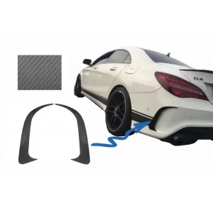 image-7-Hátsó lökhárító toldat, oldalsó szellőző Canards MERCEDES Benz CLA W117 C117 X117 (2013-2018) CLA45 AMG Design szénszálas fóliás