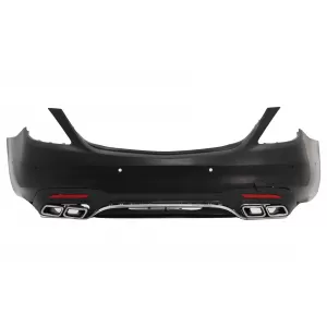 Complete Body Kit suitable for Mercedes S-Class W222 Facelift (2013-06.2017) S63 Design With Central Grille Chrome-image-6033988