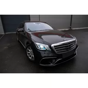 Complete Body Kit suitable for Mercedes S-Class W222 Facelift (2013-06.2017) S63 Design With Central Grille Chrome-image-6033993