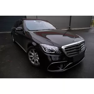 Complete Body Kit suitable for Mercedes S-Class W222 Facelift (2013-06.2017) S63 Design With Central Grille Chrome-image-6033994