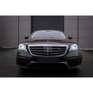 Complete Body Kit suitable for Mercedes S-Class W222 Facelift (2013-06.2017) S63 Design With Central Grille Chrome-image-6056621