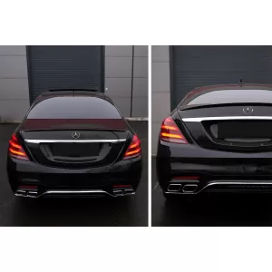 Complete Body Kit suitable for Mercedes S-Class W222 Facelift (2013-06.2017) S63 Design With Central Grille Chrome-image-6056623