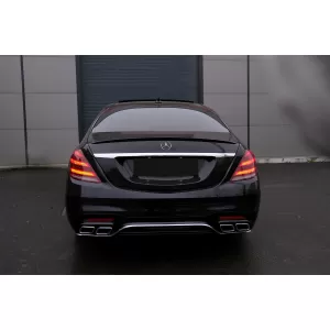 Complete Body Kit suitable for Mercedes S-Class W222 Facelift (2013-06.2017) S63 Design With Central Grille Chrome-image-6056624