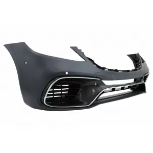 Complete Body Kit suitable for Mercedes S-Class W222 Facelift (2013-06.2017) S63 Design With Central Grille Chrome-image-6343532