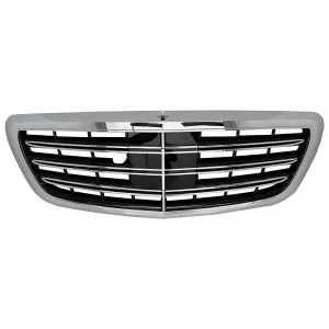 Complete Body Kit suitable for Mercedes S-Class W222 Facelift (2013-06.2017) S63 Design With Central Grille Chrome-image-6343536