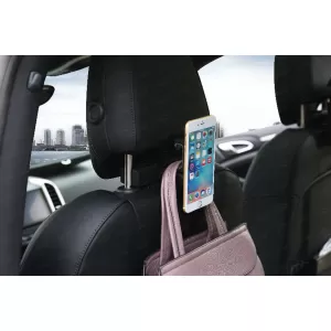 Suport auto tetiera multifunctional compatibil cu cumparaturi, tableta sau telefon Negru-image-6038051