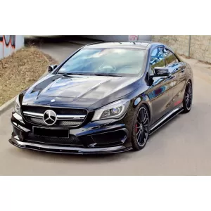 Frontspoilerlippe für Mercedes CLA45 C117 X117 13-16 Glänzend Schwarz-image-6038080