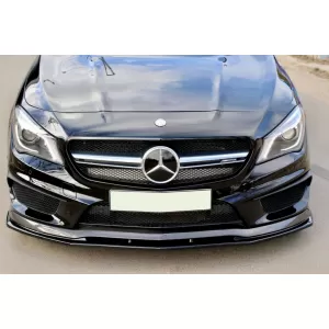 Frontspoilerlippe für Mercedes CLA45 C117 X117 13-16 Glänzend Schwarz-image-6038081