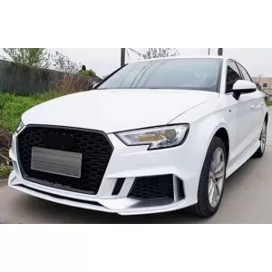 Frontstoßstange für AUDI A3 8V Facelift 16-19 Limousine Cabrio RS3 Look Brillantes Schwarz-image-6128339