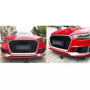 Frontstoßstange für AUDI A3 8V Facelift 16-19 Limousine Cabrio RS3 Look Brillantes Schwarz-image-6128341