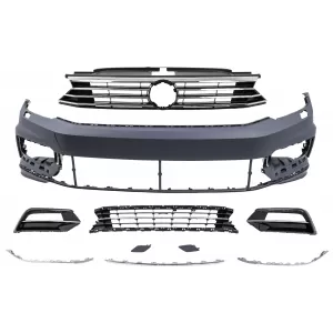 image-30-Stoßstange für VW Passat B8 3G 2015-2018 R-Line Design SRA-Halterungen Unterer Gitter