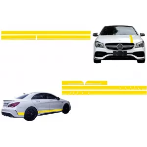 image-33-Aufkleber Matt Gelb für Mercedes CLA W117 C117 X117 13-16 W176 12-18 A45 Look