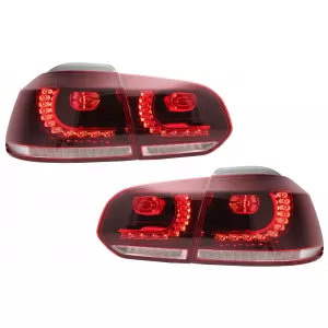 Taillights Full LED suitable for VW Golf 6 VI (2008-2013) Cherry Red R20 GTI Design (LHD and RHD)
