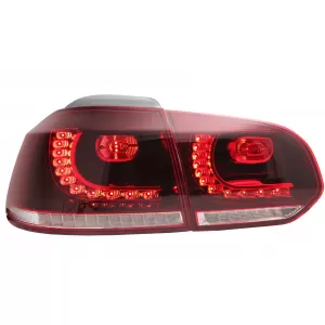 Taillights Full LED suitable for VW Golf 6 VI (2008-2013) Cherry Red R20 GTI Design (LHD and RHD)