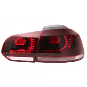 Taillights Full LED suitable for VW Golf 6 VI (2008-2013) Cherry Red R20 GTI Design (LHD and RHD)