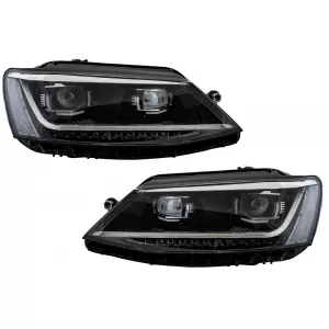 image-42-Scheinwerfer LED Tagfahrlicht für VW Jetta Mk6 VI 11-17 Dynamic Xenon Matrix Look