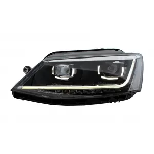 Headlights LED DRL suitable for VW Jetta Mk6 VI (2011-2017) Dynamic Turn Light Xenon Matrix Design