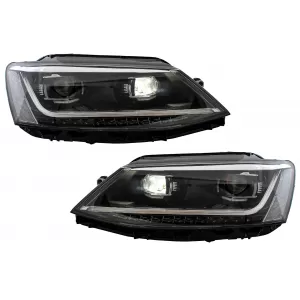 Headlights LED DRL suitable for VW Jetta Mk6 VI (2011-2017) Dynamic Turn Light Xenon Matrix Design