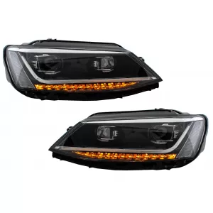 Headlights LED DRL suitable for VW Jetta Mk6 VI (2011-2017) Dynamic Turn Light Xenon Matrix Design