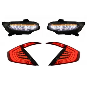 image-45-Első és hátsó lámpa szett Honda Civic MK10 (FC/FK) 2016+ Limousine, teljes LED, dinamikus irányjelzővel, vörös/füst