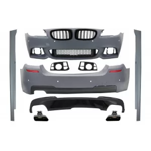 image-54-Komplett Body Kit vese hűtőráccsal BMW 5 F10 (2014-2017) Facelift LCI modellekhez, M-Technik 550i Dizájn, fekete