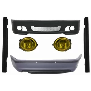 image-75-Body Kit suitable for BMW E46 Sedan (1998-2004) Bumper With PDC Side Skirts + Fog Lights Yellow M-Technik Design