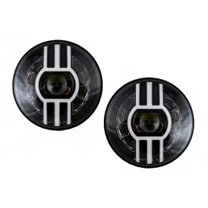 image-40-7 colos CREE LED fényszóró DRL Jeep Wrangler JK TJ LJ Defender Mercedes W463 fekete