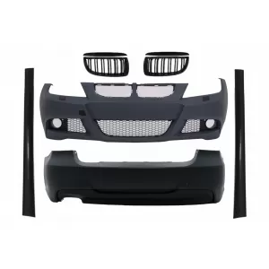 image-33-Kit carrozzeria per BMW 3 E90 05-08 M-Technik Griglie paraurti nero lucido