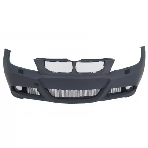 Kit Exterior compatibil cu BMW Seria 3 E90 (2005-2008) M-Technik Design cu Grile Centrale Negru Lucios-image-6100977