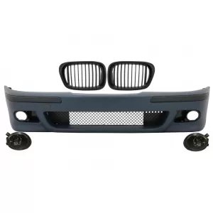 image-41-Első lökhárító matt fekete hűtőráccsal és füst ködlámpával, BMW 5 E39 1995-2003, M5 Dizájn