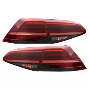 Full LED Taillights suitable for VW Golf 7 & 7.5 VII (2012-2019) Facelift Retrofit G7.5 Look Dynamic Sequential Turning Lights Dark Cherry Red
