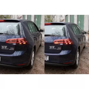 Full LED Taillights suitable for VW Golf 7 & 7.5 VII (2012-2019) Facelift Retrofit G7.5 Look Dynamic Sequential Turning Lights Dark Cherry Red