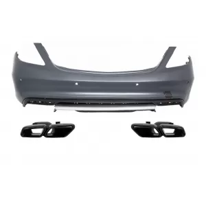 image-8-Rear Bumper Exhaust Muffler Tips suitable for MERCEDES Benz W222 S-Class (2013-2017) S65 A-Design