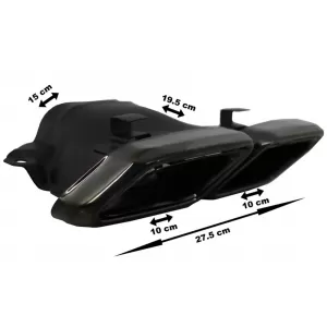 Rear Bumper Exhaust Muffler Tips suitable for MERCEDES Benz W222 S-Class (2013-2017) S65 A-Design-image-6039915