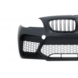 Bara Fata Echipata cu Grile Centrale compatibila cu BMW Seria 5 F10 F11 (2011-2017) M5 G30 Design Fara PDC-image-6043101