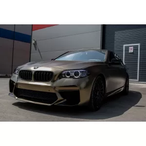Bara Fata Echipata cu Grile Centrale compatibila cu BMW Seria 5 F10 F11 (2011-2017) M5 G30 Design Fara PDC-image-6046018
