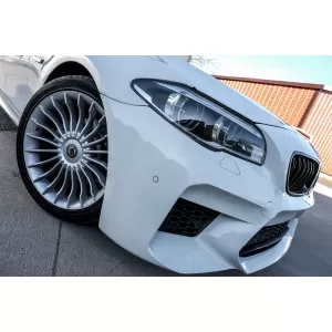 Bara Fata Echipata cu Grile Centrale compatibila cu BMW Seria 5 F10 F11 (2011-2017) M5 G30 Design Fara PDC-image-6069935