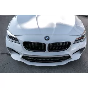Bara Fata Echipata cu Grile Centrale compatibila cu BMW Seria 5 F10 F11 (2011-2017) M5 G30 Design Fara PDC-image-6069936